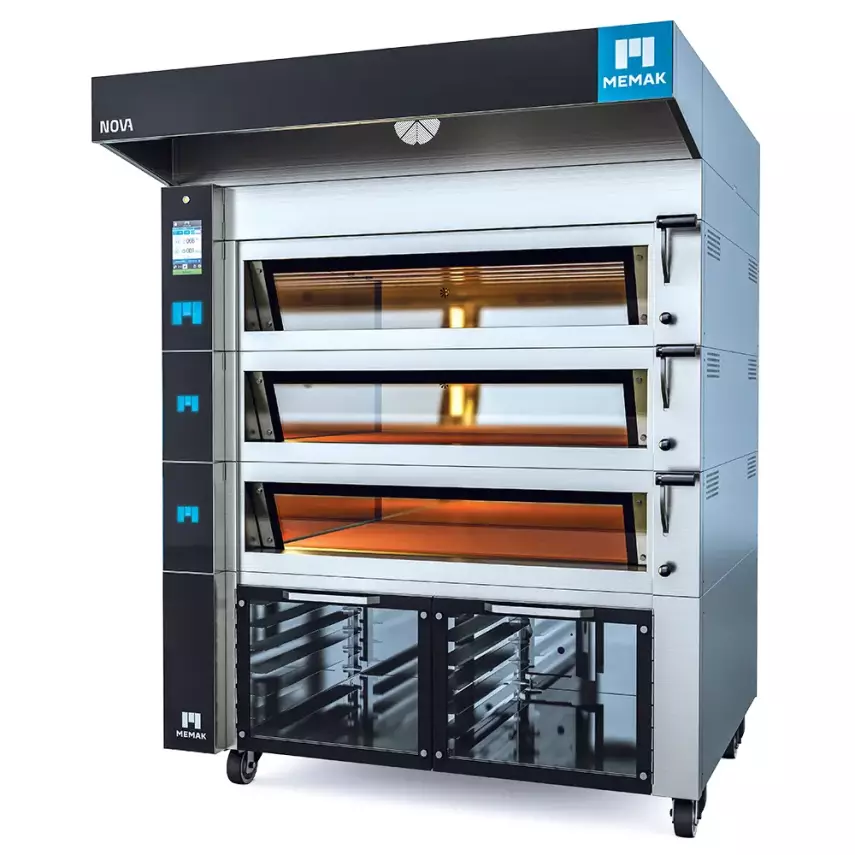 Memak Nova128-3 Taş Tabanlı, Buharlı, Mayalama Kabinli, 3 Katlı, 12 Tavalı 40x60 Kapasiteli, Elektrikli - 1